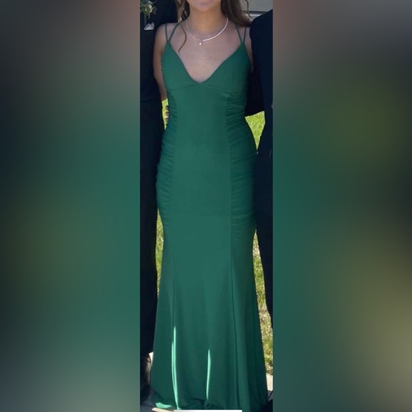 macy’s green prom dress. size 5/6 - Picture 5 of 7